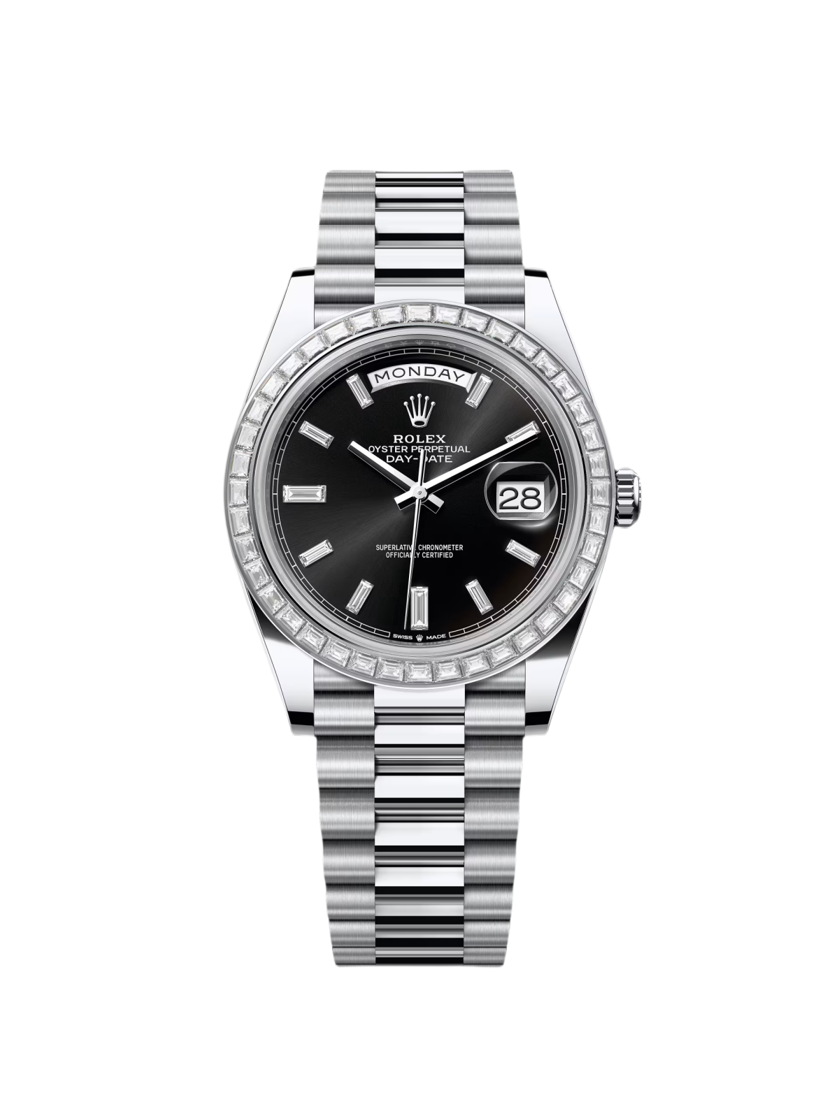 【Super Clone】RLX Day-Date 40mm 228396TBR-0012 Black Diamond Dial