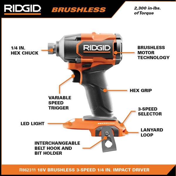 18V Brushless Cordless 4 Tool Combo Kit w/ 18V Brushless 7 1/4 in Circular Saw, 18V Brushless 4 1/2 in Angle Grinder Image 5