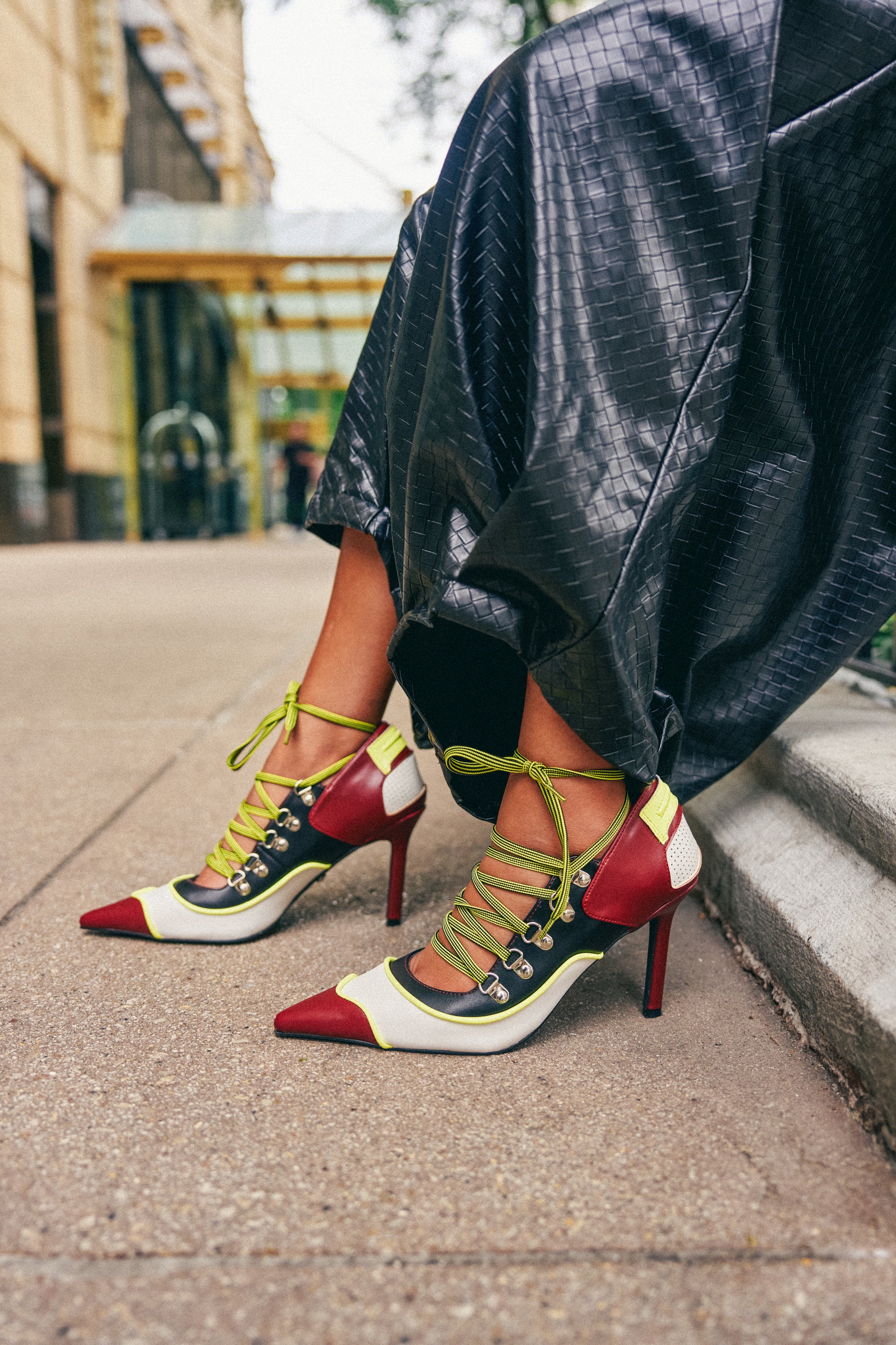 AZALEA WANG BLITZ MULTI COLOR LACE UP STILETTO PUMP - Akira Store