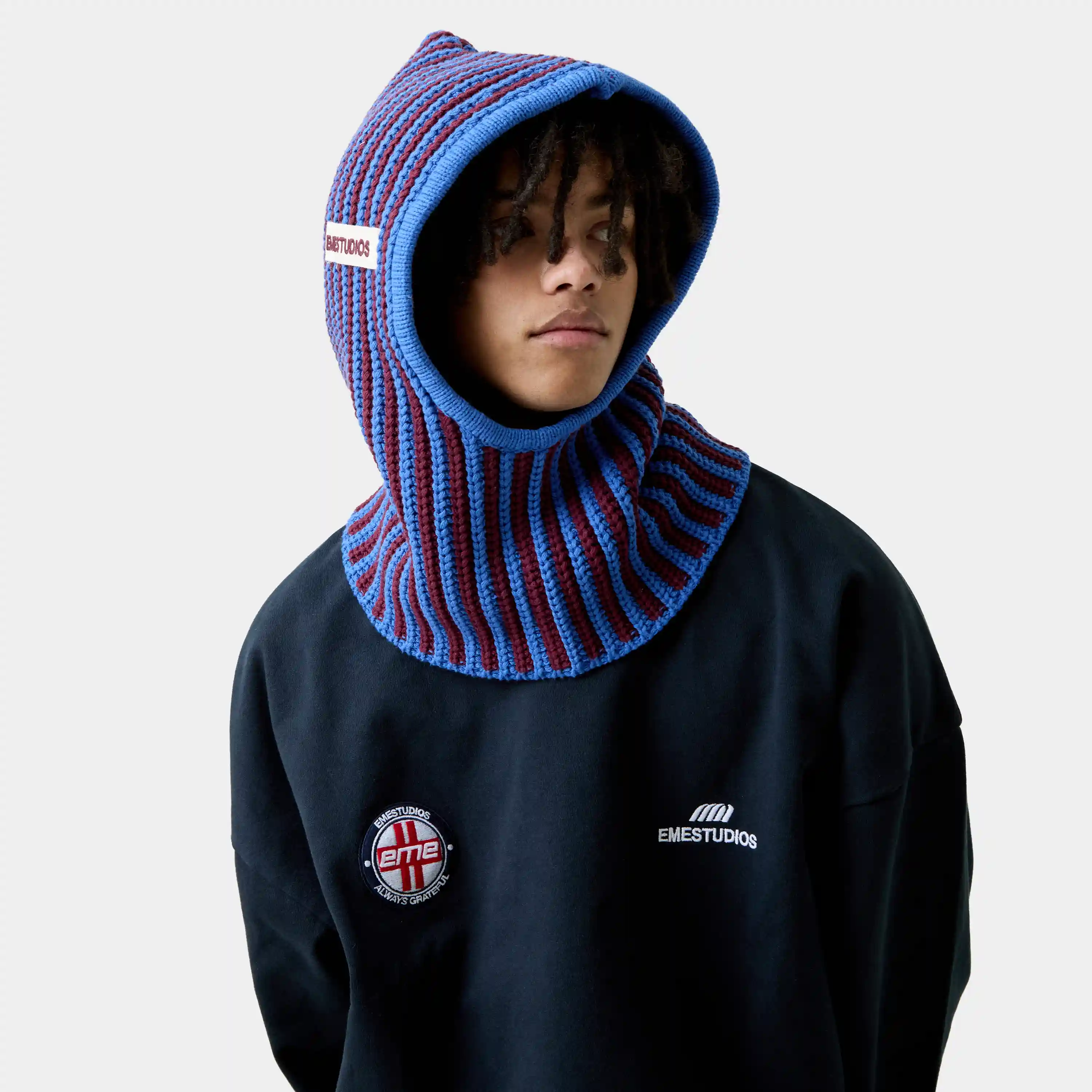 Striped Knit Balaclava