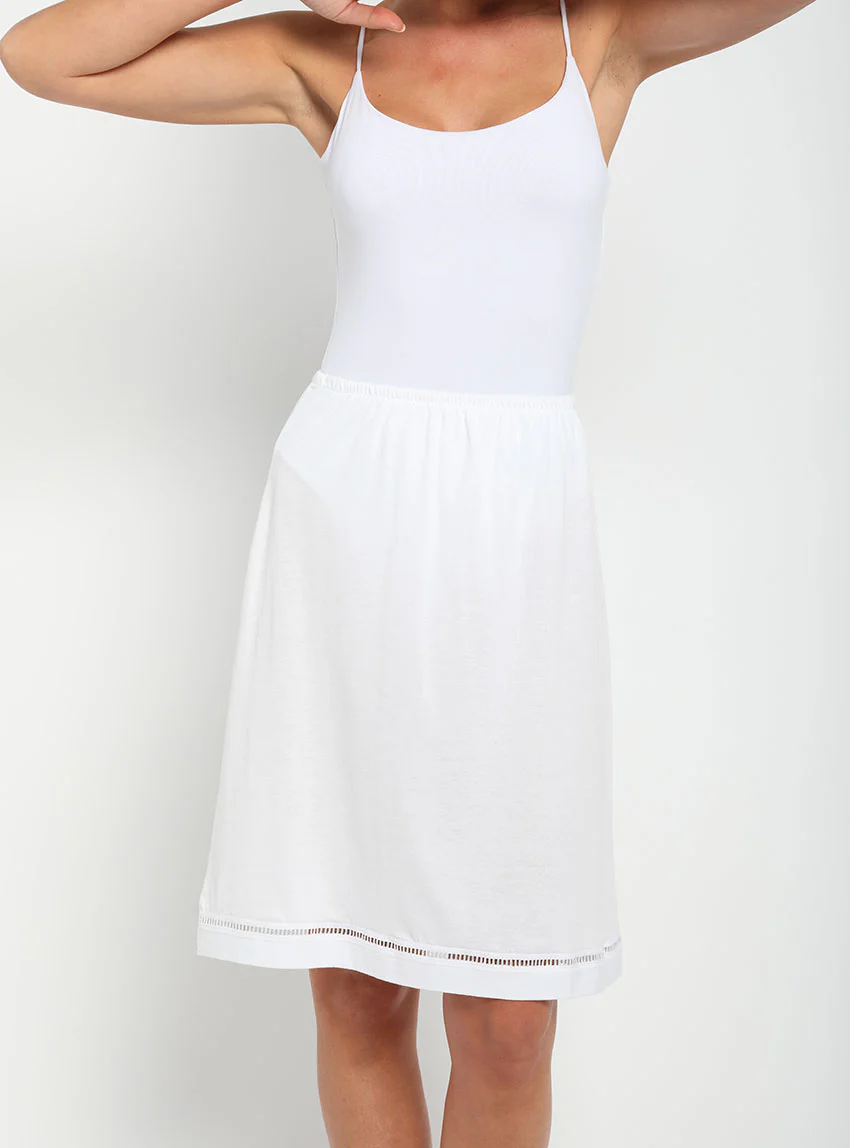 Jupon femme en coton blanc
