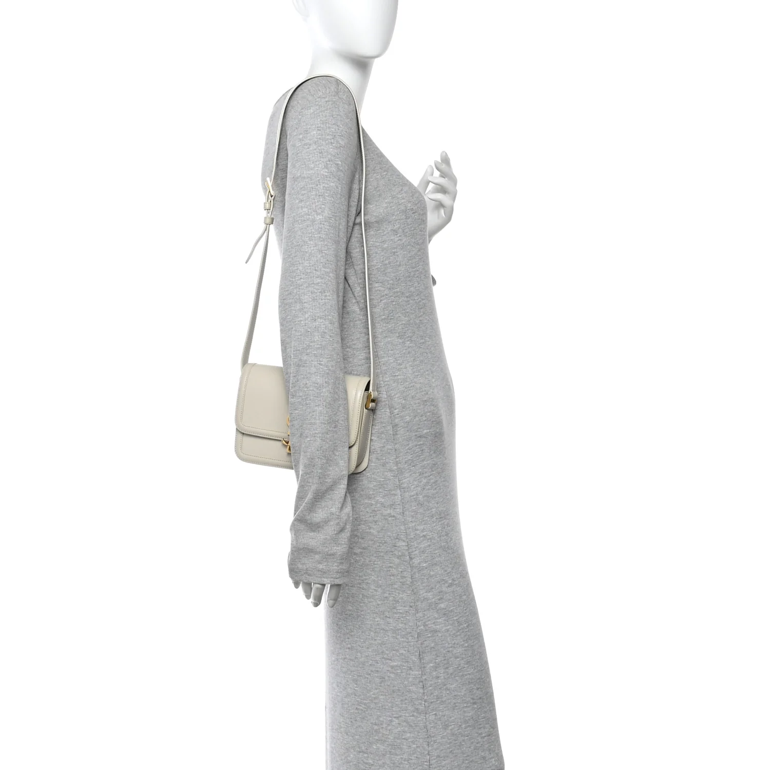 Smooth Calfskin Small Solferino Satchel Ivory