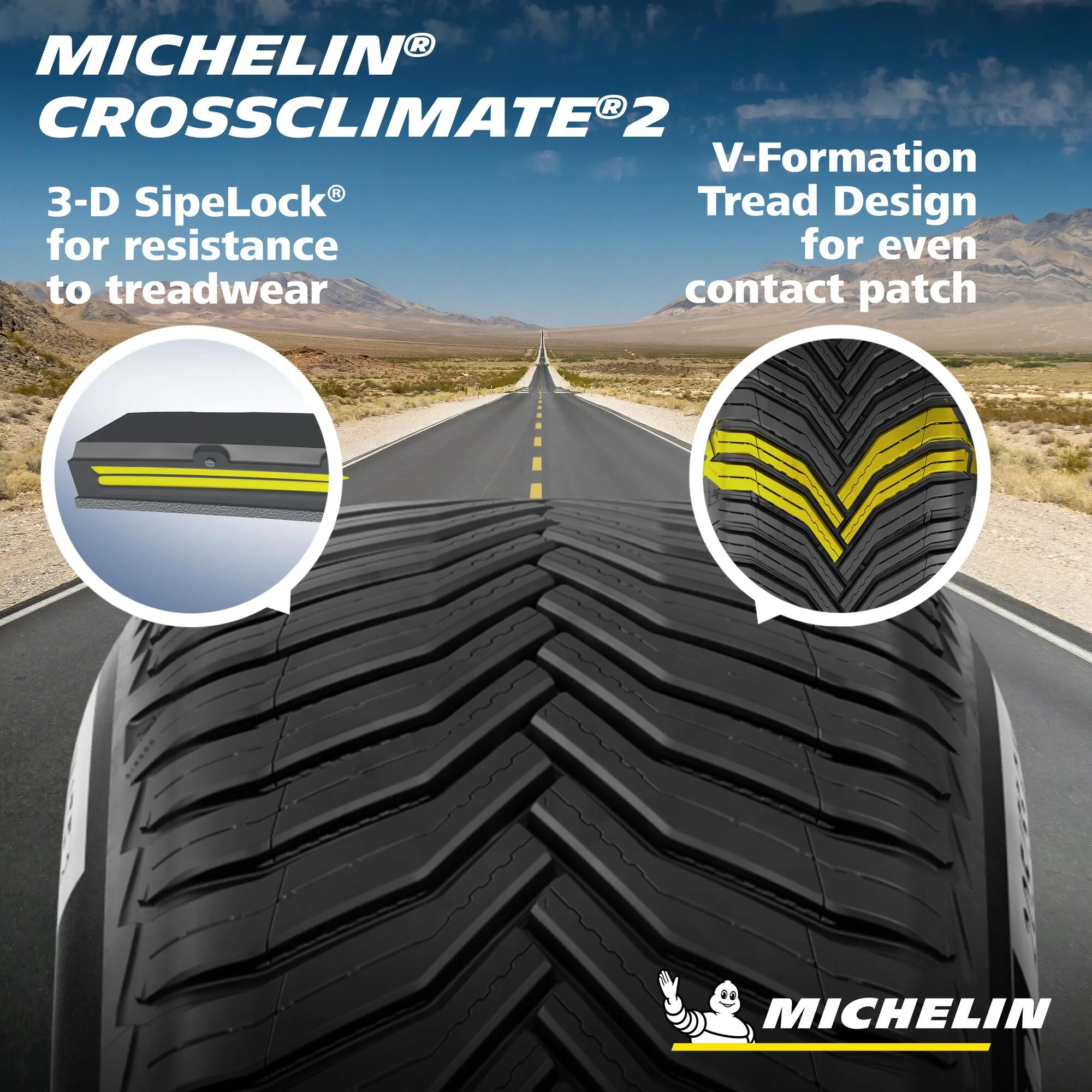 Michelin Cross Climate2 A/W All-Weather 235/55R20 102H SUV/Crossover Tire