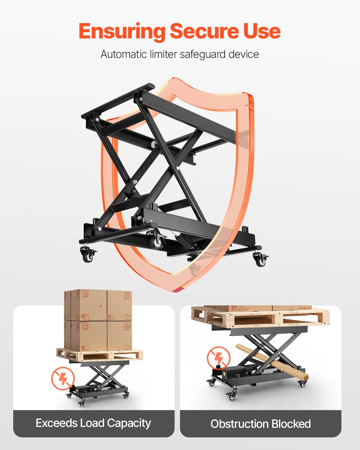 Electric Lift Table, 330 lbs Capacity Single Scissor Lift Table, 8 28 in Height Adjustable Lifting Platform, Coffee Table lift with 4 Wheels, for Material Handling and Transportation, Black - Image 6