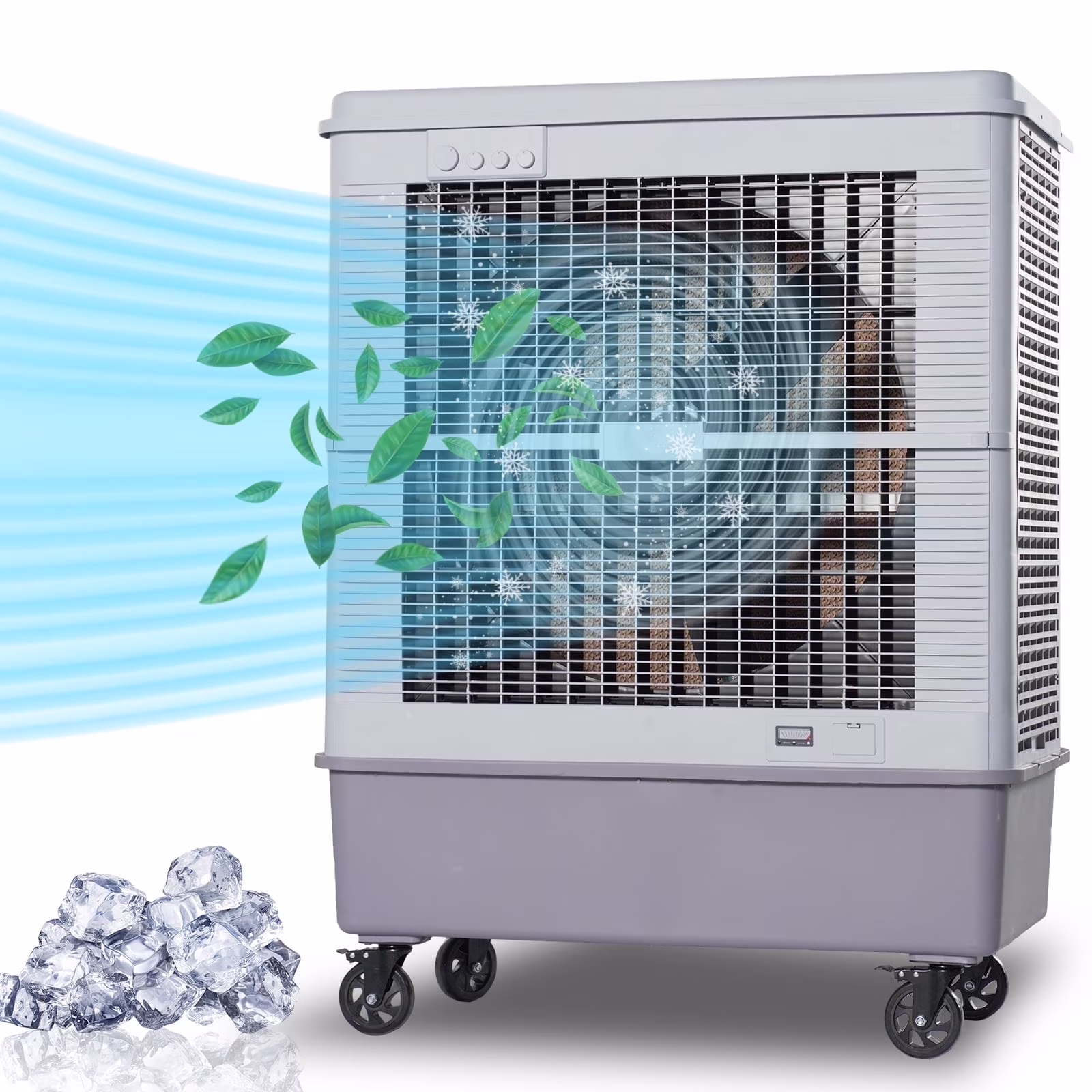37'' Portable 3000CFM Evaporative Air Cooler(8 gal) - Image 3