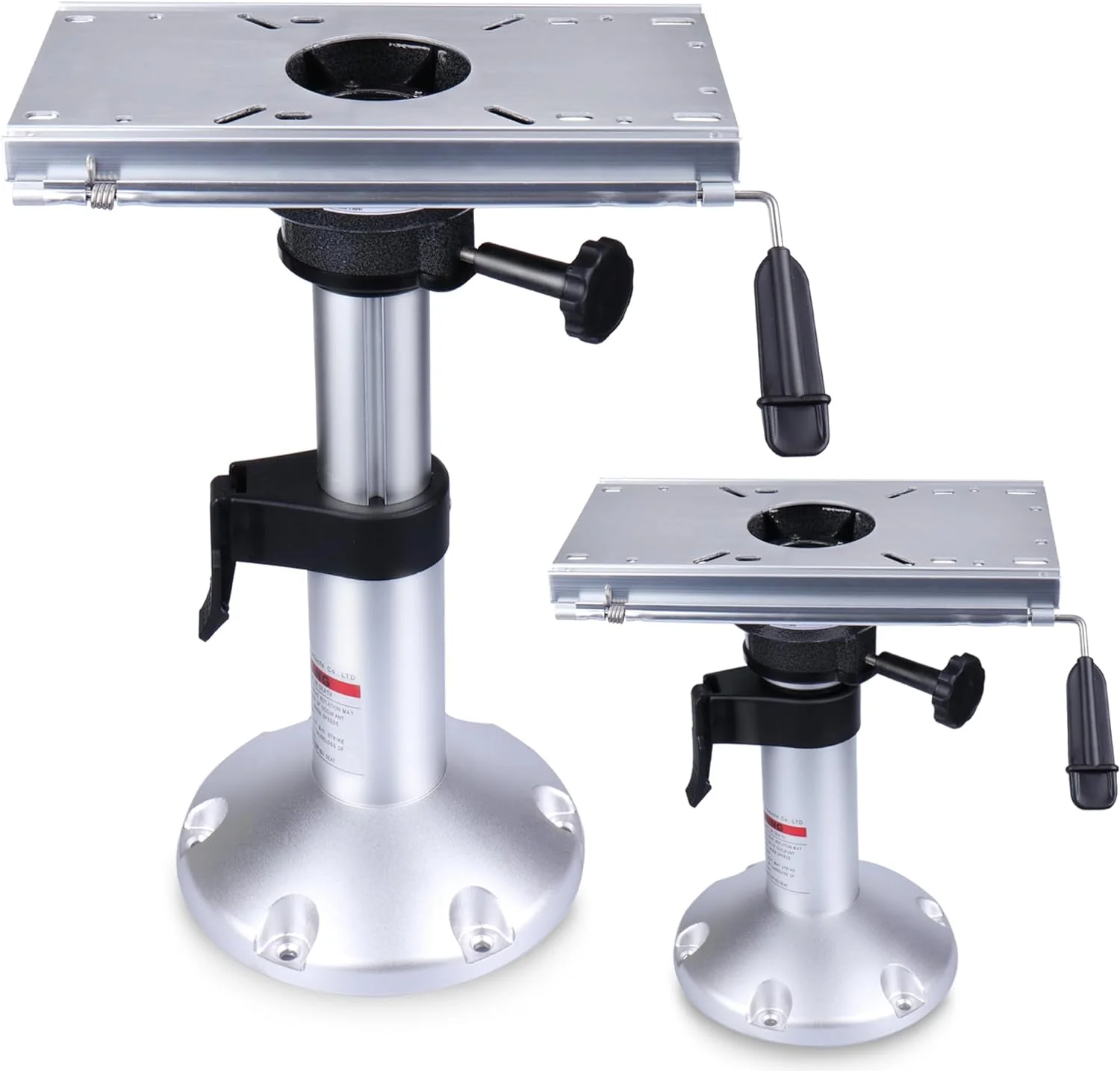 Adjustable Height Locking Boat Seat Pedestal with Slide and Swivel 13 to 18 inches Height Adjustable Pedestal