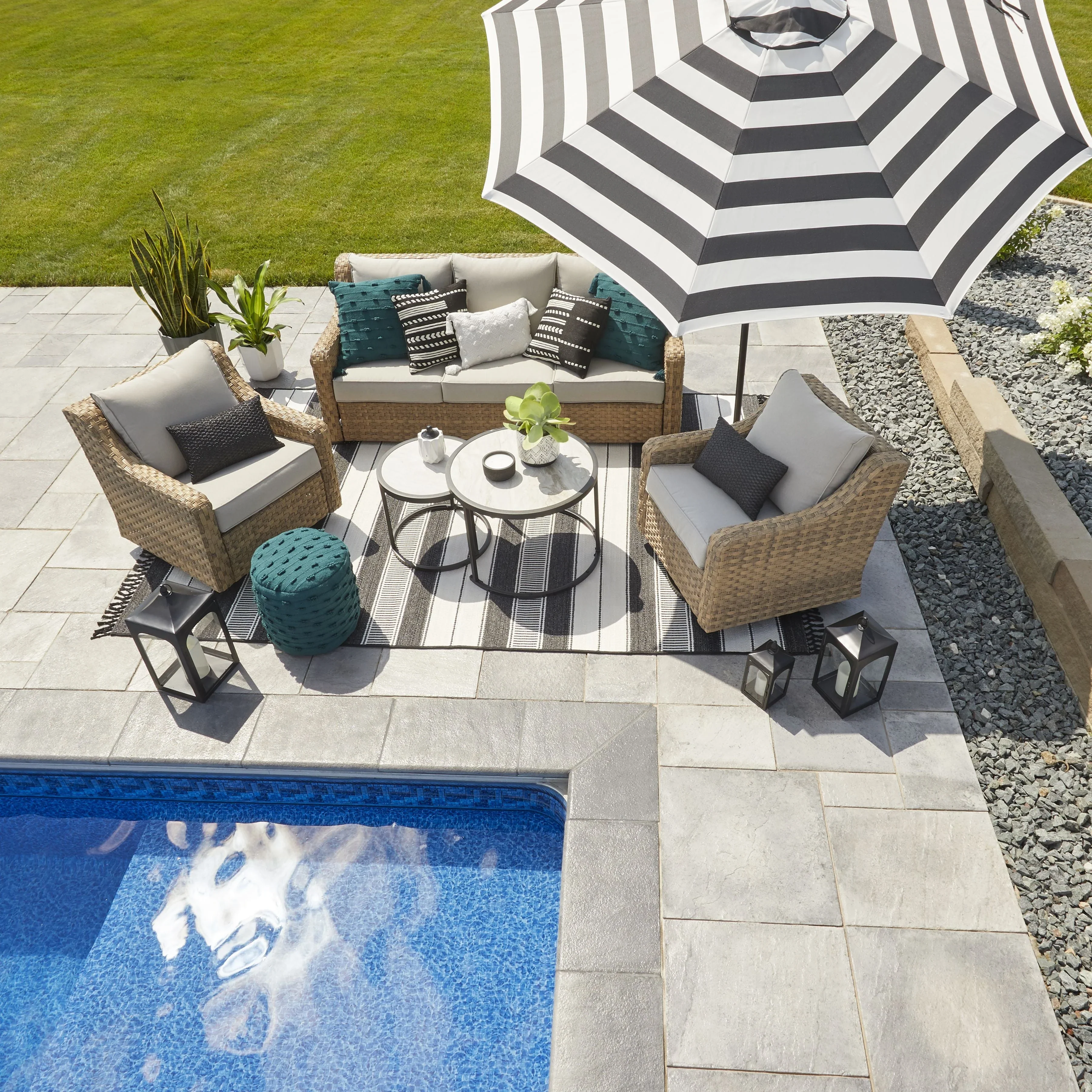 Better Homes & Gardens River Oaks 2-Piece Swivel Gliders with Patio Covers