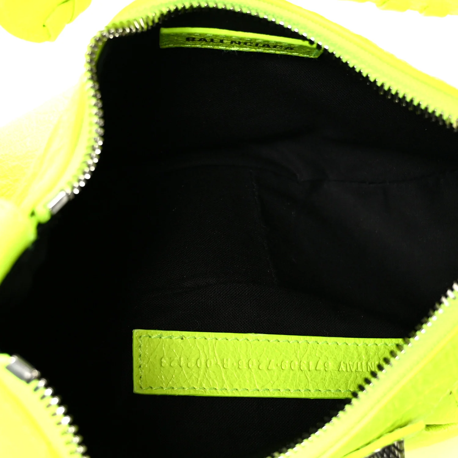 Agneau Arena Le Cagole Shoulder Bag XS Fluo Yellow