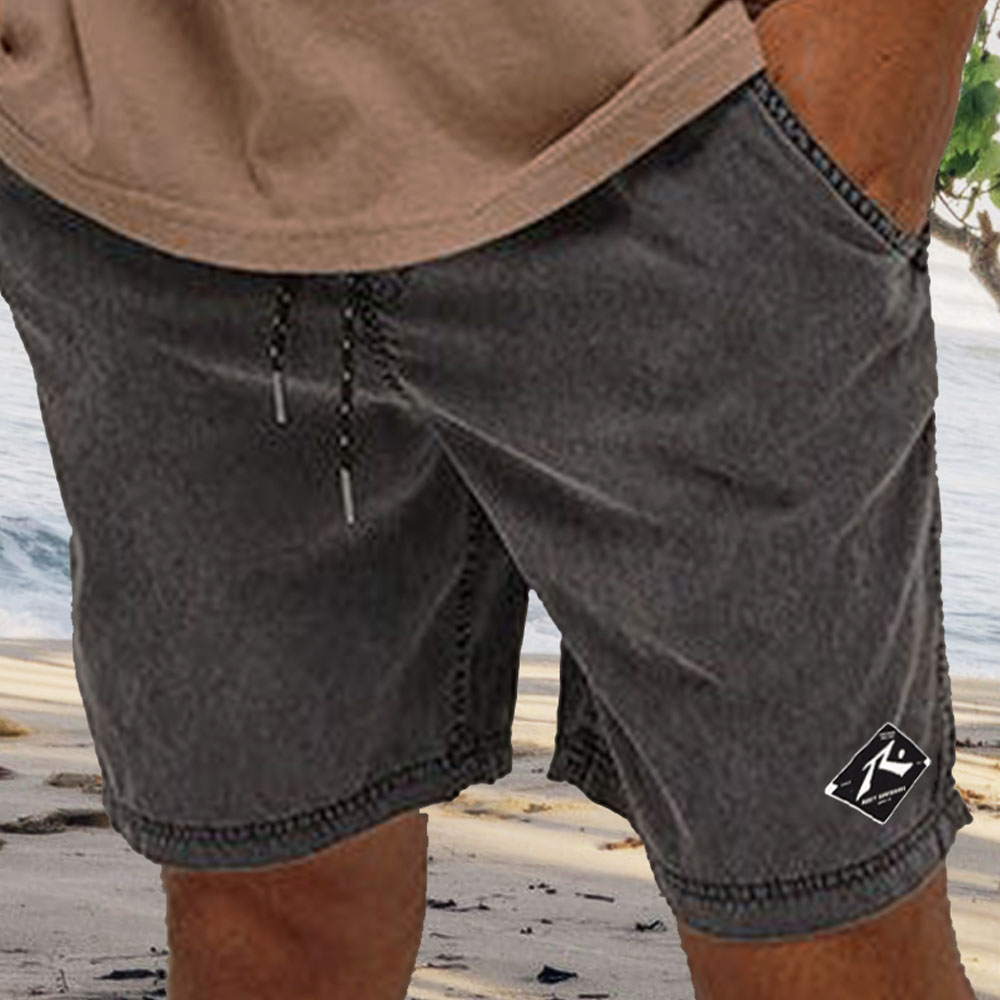 Short de surf vintage décontracté pour homme, style rouillé