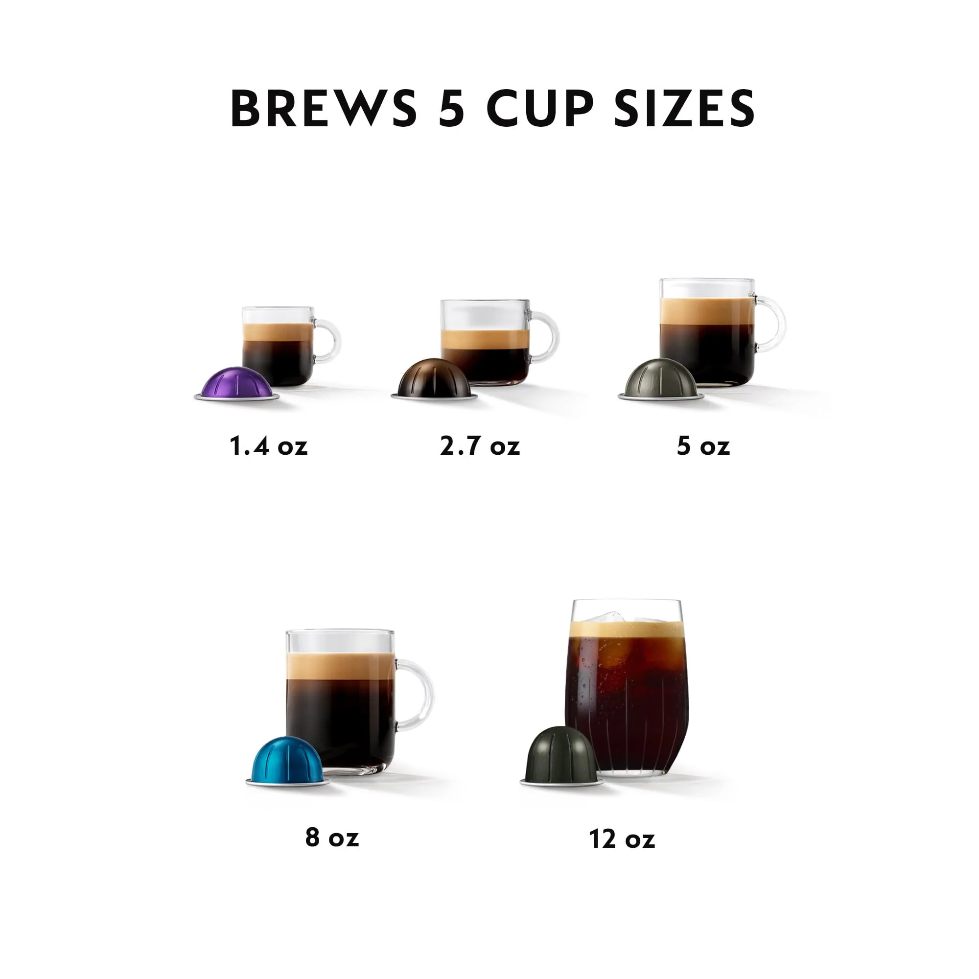 Nespresso Vertuo Pop+ Coffee Maker and Espresso Machine - Gray