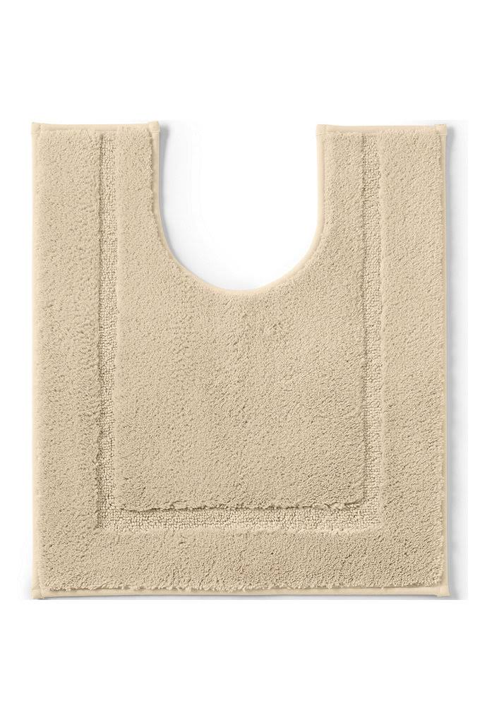 Lands' End Premium Supima Cotton Non-Skid Contour Bath Rug, Size: Rug-Contour No Sz, Beige