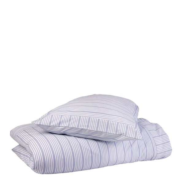 Bedding Collection dynetrekk 140x200+63x60 cm powder blue stripes