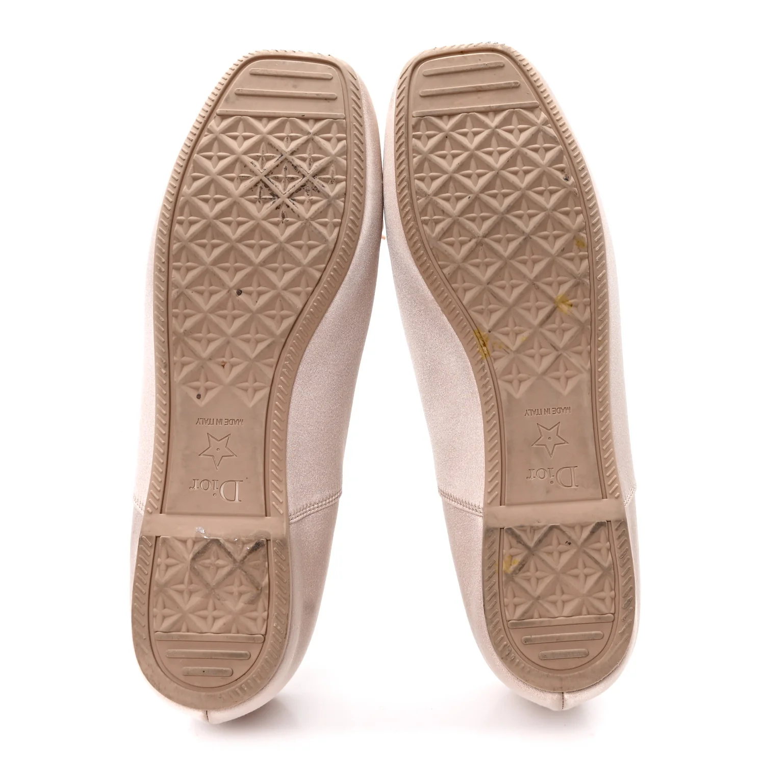 Satin Grosgrain D-Joy Ballet Flats 36 Beige Rose