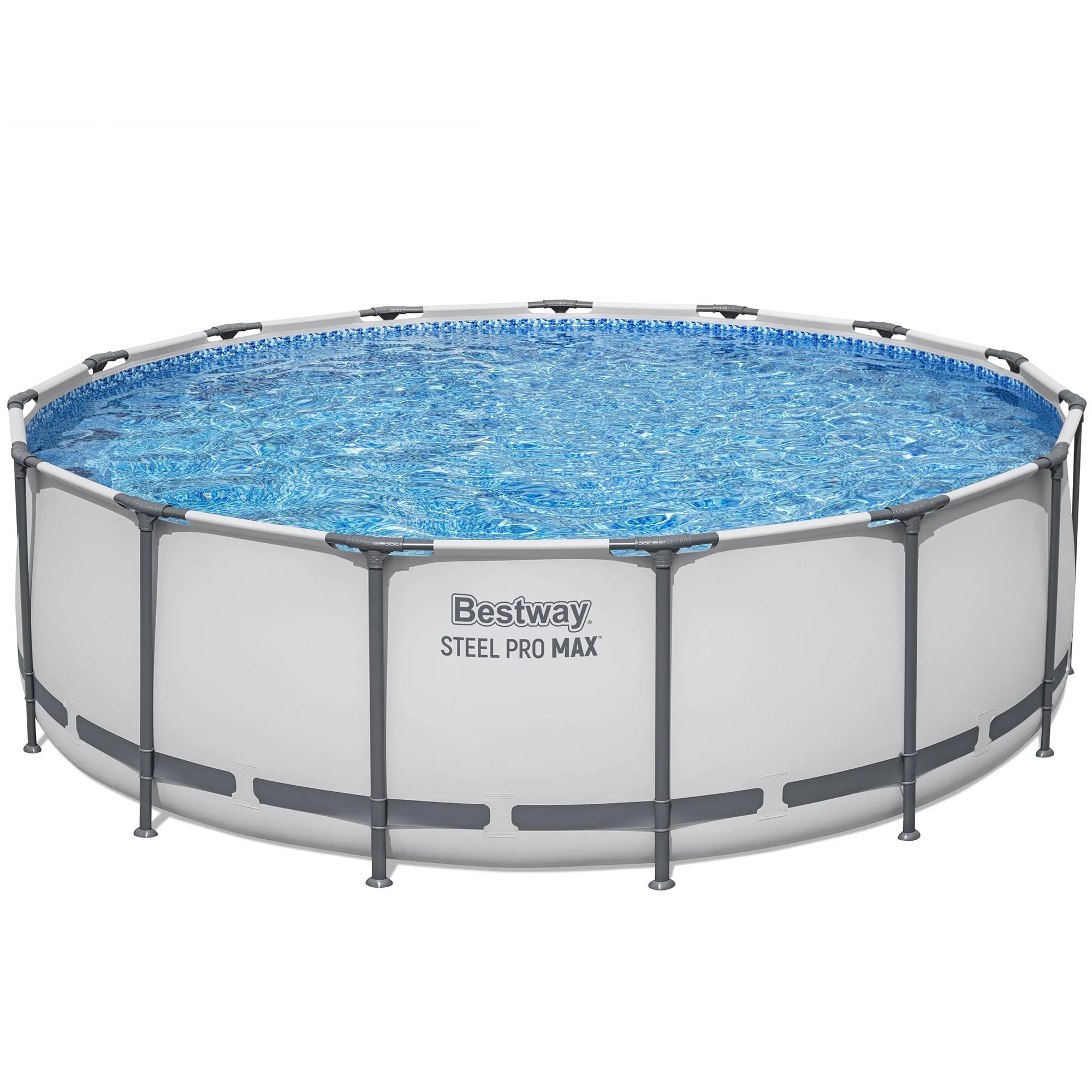 Bestway: Steel Pro MAX 15' X 48 Above Ground Pool Set - 4231 Gallon, Outdoor Family Pool, Corrosion & Puncture Resistant, Includes Filter, Pump, Ladder & Cover