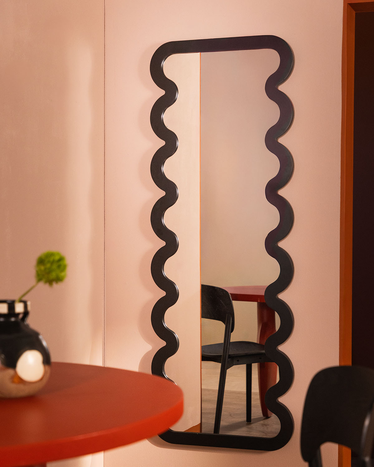 Derek - Espejo de Pared de Madera (165x60 cm) Derek