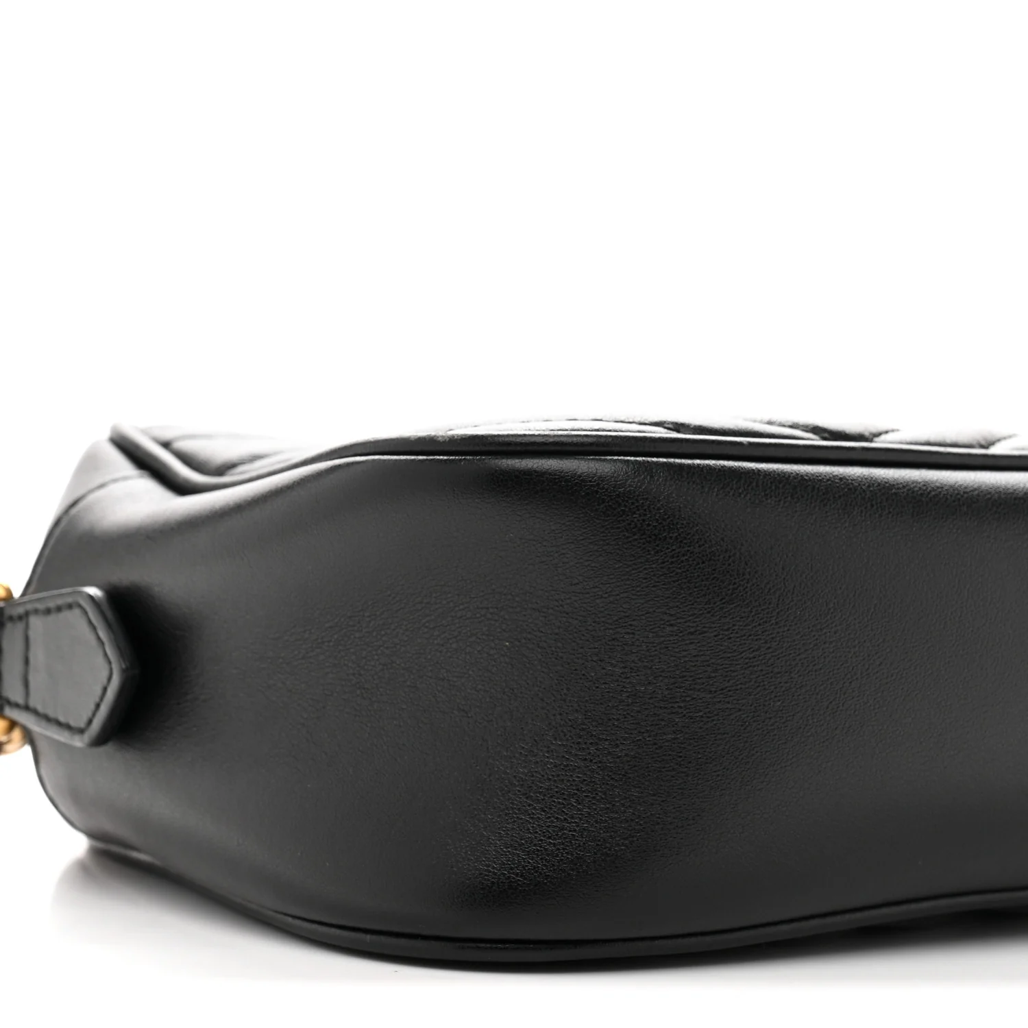 Calfskin Matelasse Small GG Marmont Chain Shoulder Bag Black