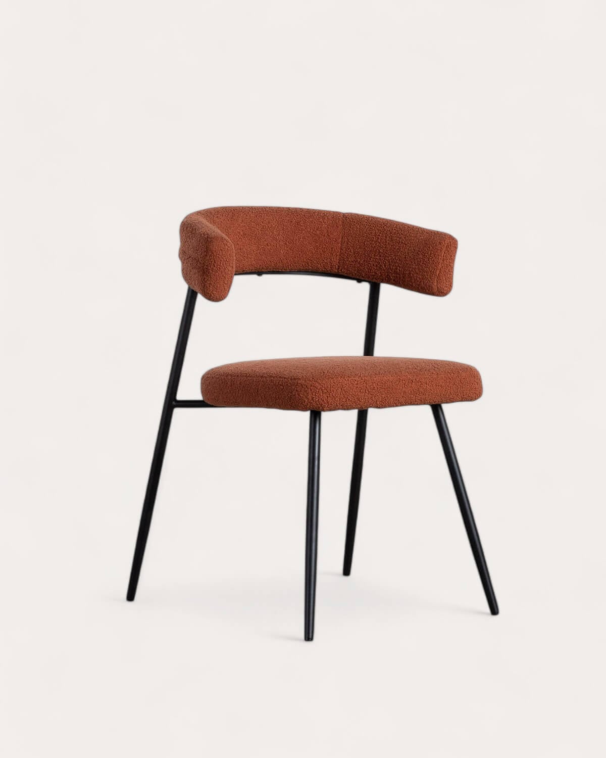 Eloise Bouclé - Pack 4 Sillas de Comedor de Metal Eloise Bouclé
