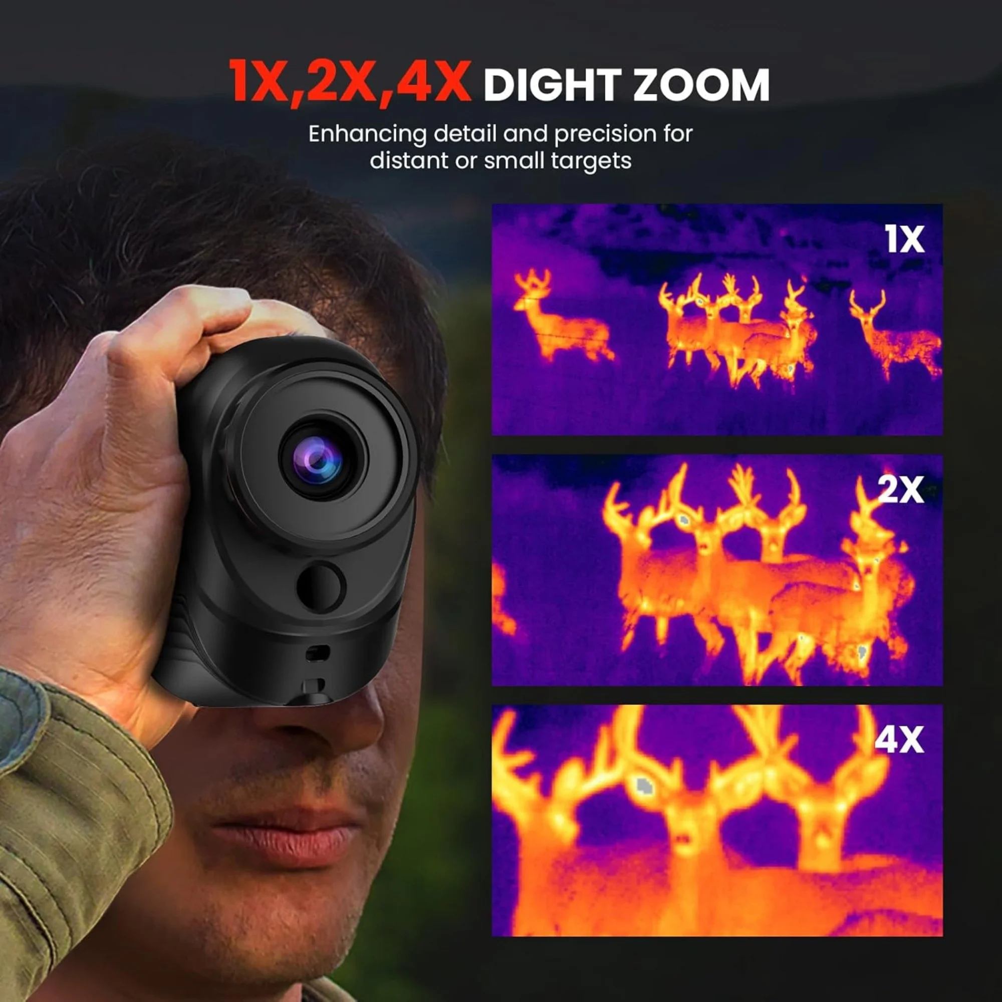 Thermal Monocular 256x192 (25 Hz) Thermal Imaging Monoscope Camera for Adults, 10mm Focal Lens Vision Goggles Thermal Scopes for Night Hunting Camping - Image 3