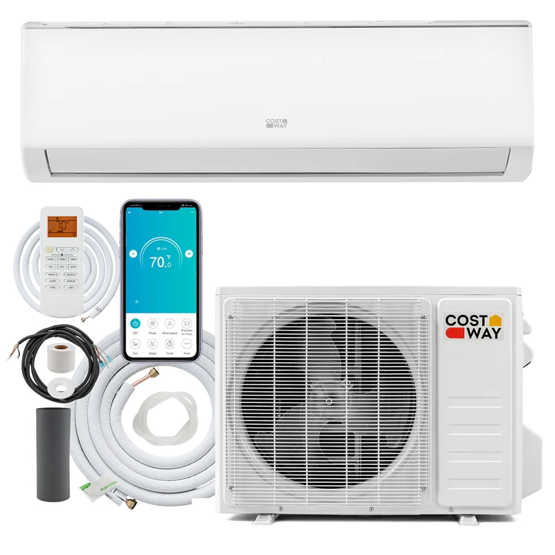 EcoGuard 18000 BTU WiFi Mini Split Air Conditioner & Heater, 21 SEER2 208-230V Inverter Ductless AC & Heat Pump w/ Installation Kit, Cools 1250 Sq. Ft