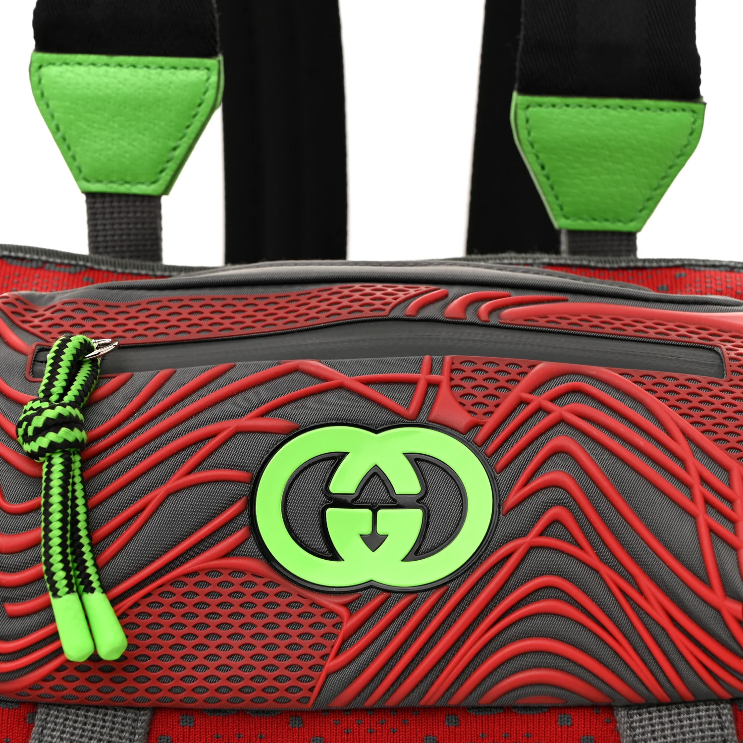 Jersey GG Monogram All Over Sporty Flap Backpack Red Multicolor