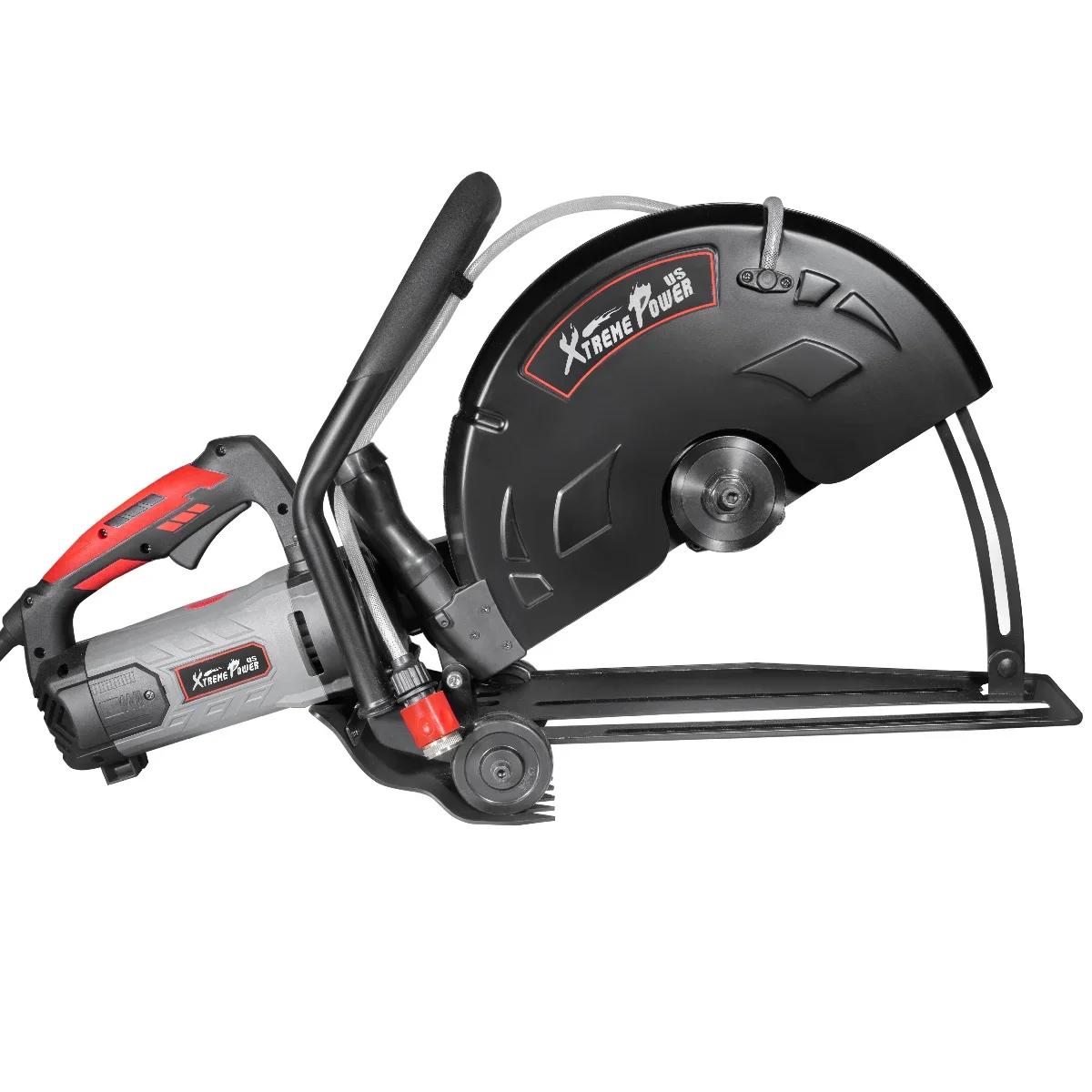 XtremepowerUS 14 Electric Concrete Saw, 2600W/15A Motor, Circular Saw Cutter With 5 Cutting Depth, Wet/Dry Disk Saw Cutter Includes Water Line, Pump For Stone, Brick, Porcelain, Concrete