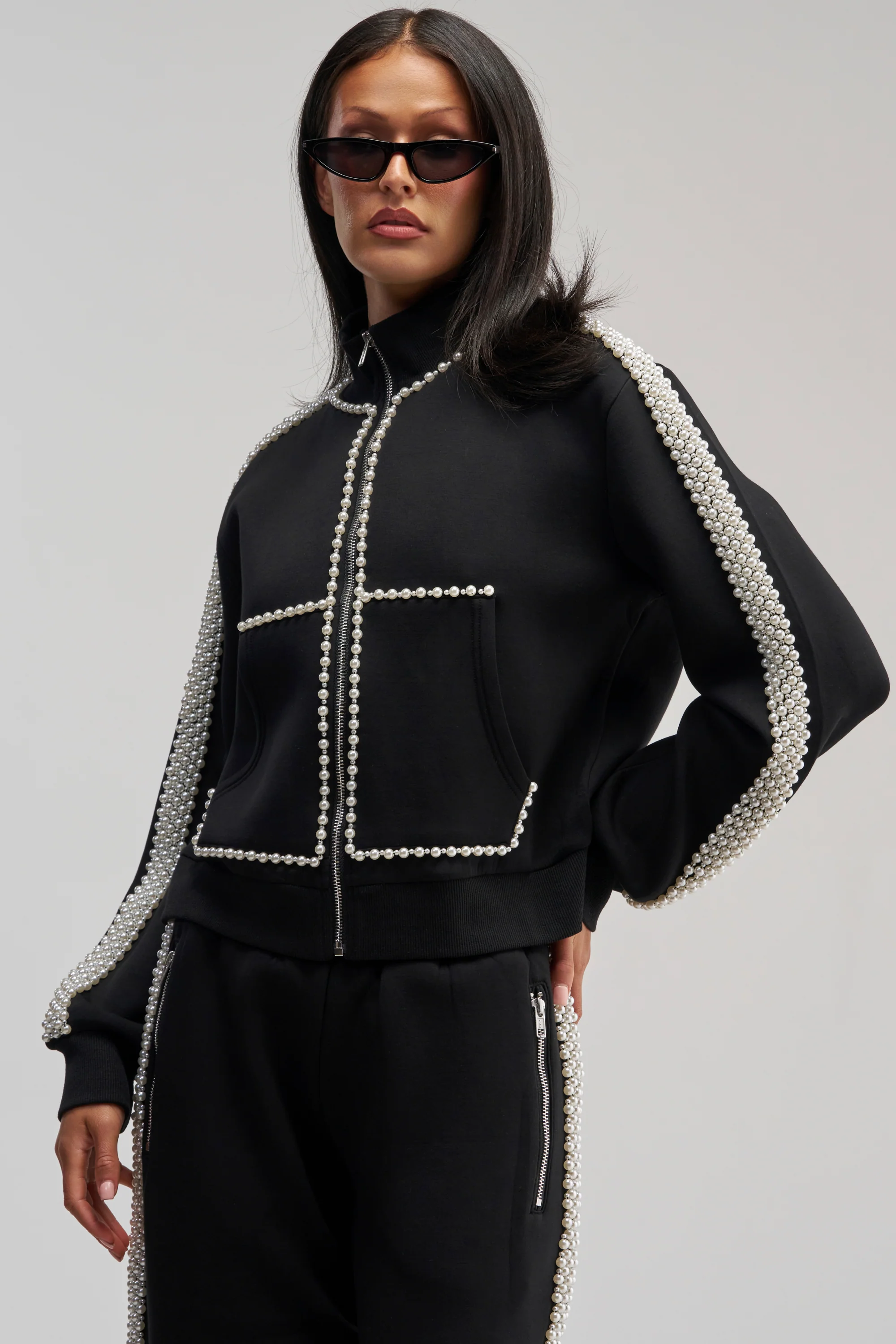 PEARL GIRL ZIP UP SWEATSHIRT - Akira Store