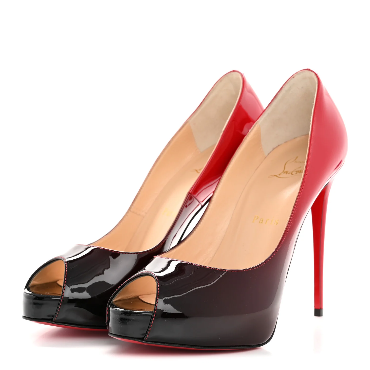 Patent Degrade New Very Prive 120 Pumps 37 Black Red