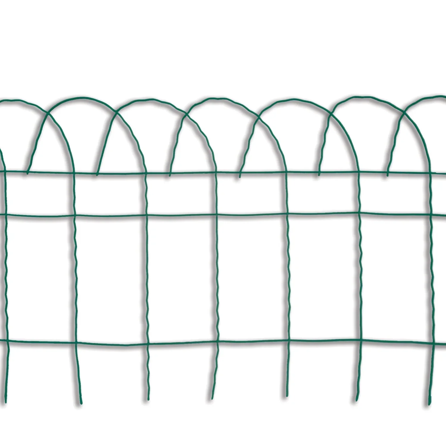 Panacea 89309-6 Set of 6 Green Wire Garden Edging Fence Roll, 14 x 20' Long, Border Edging