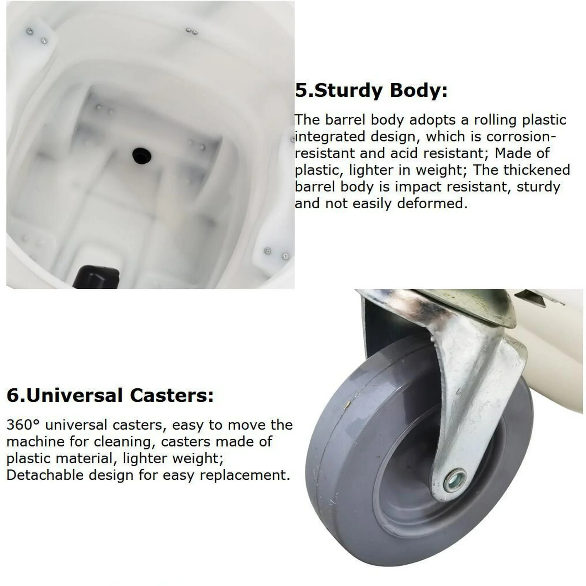 Commercial Vacuum Cleaner 110V Industrial Wet Dry Dual-Purpose Vacuuming Water Suction Machine