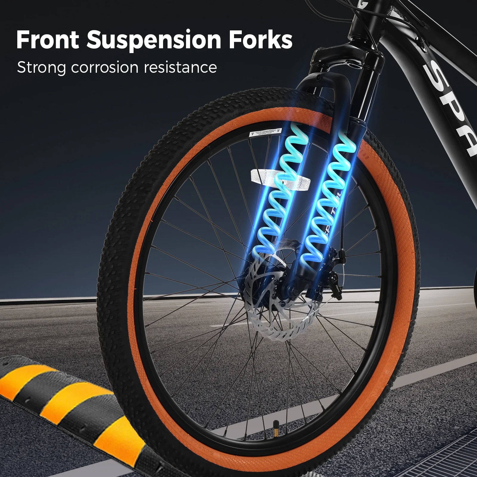 SPATIAL 24/26/27.5/29 in Mountain Bike, 8/21 Speed Lightweight Aluminum Magensium Frame Mountain Bicycle, Fits Men Women Teenagers Adult Disc Brake MTB Bicycle