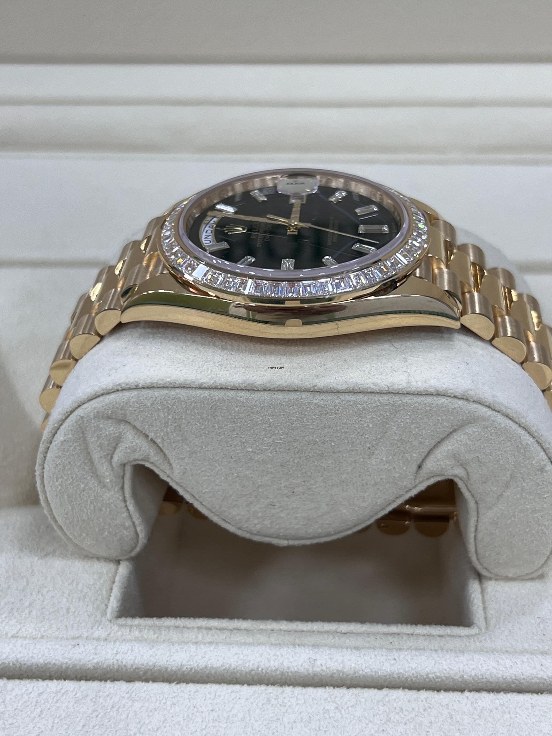 [Super Clone]RLX Day-Date 40mm 228398TBR-0038 Onyx Dial President Watch