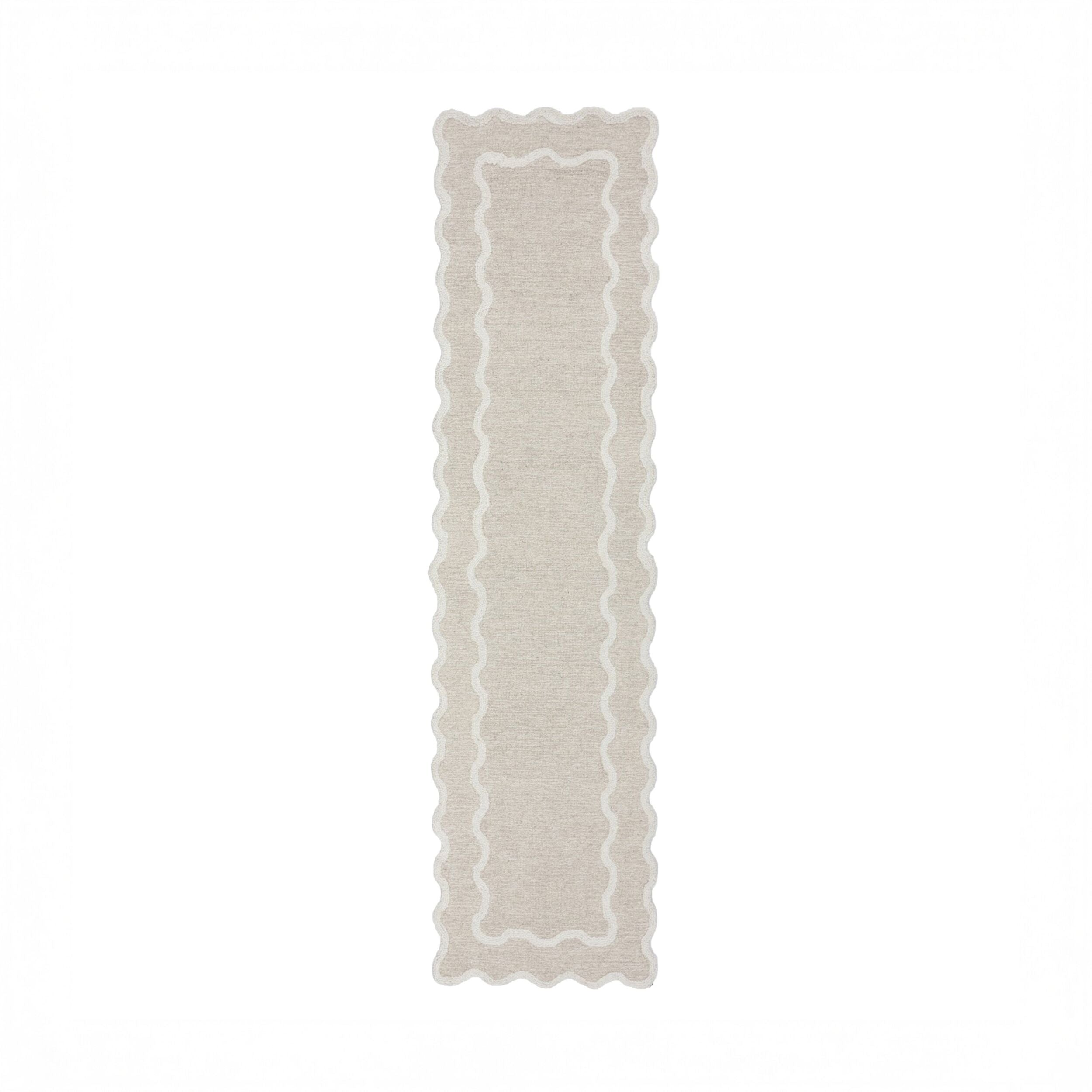Bromby Scalloped Wool Runner 80x300cm