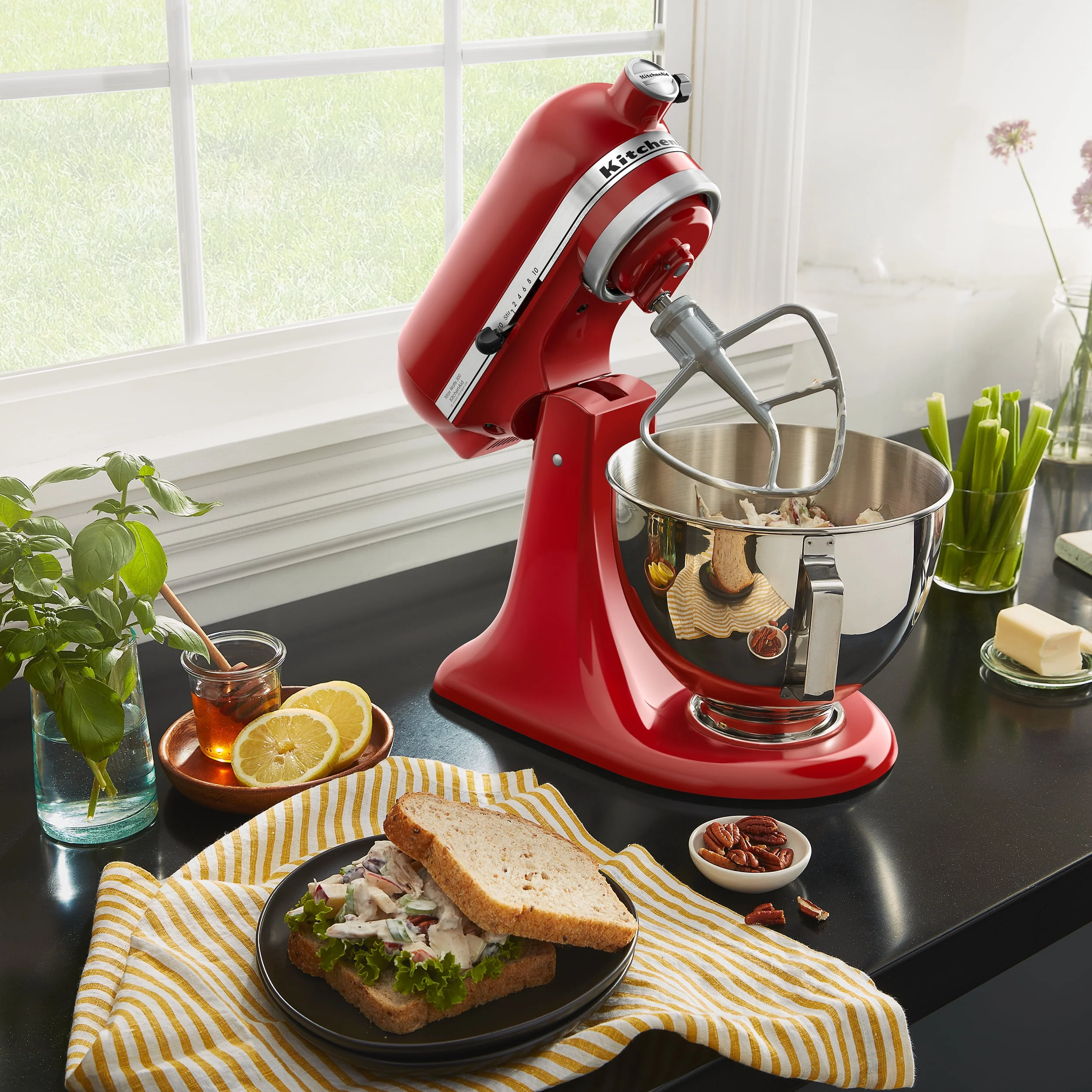 Kitchenaid Deluxe 4.5 Quart Tilt - Head Stand Mixer, KSM97