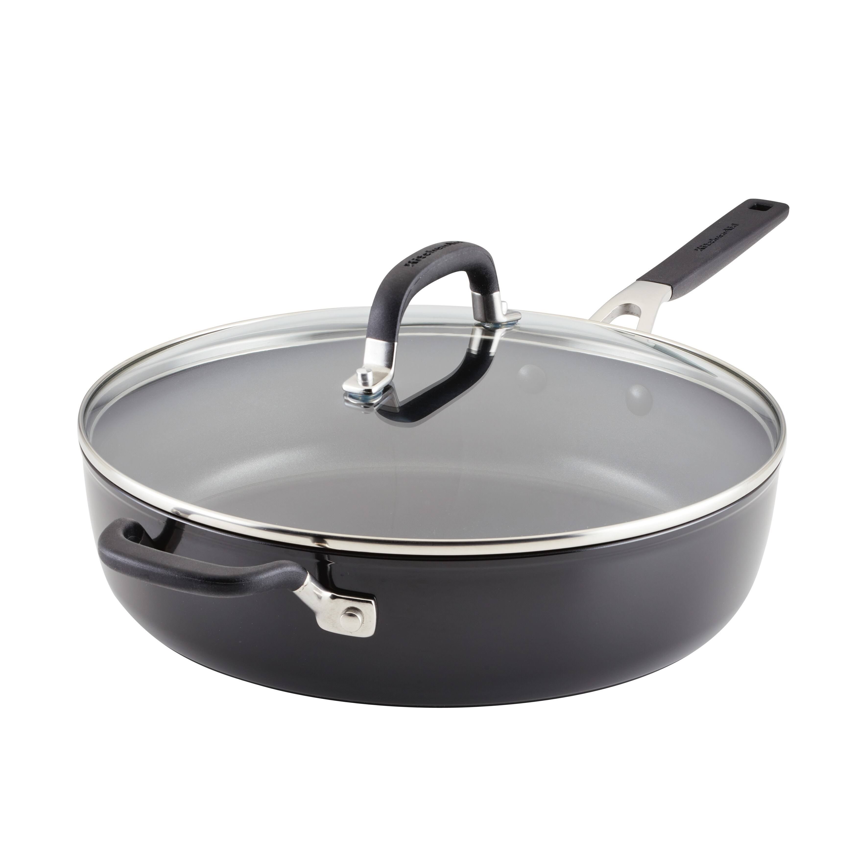 KitchenAid Hard Anodized Nonstick 5-Quart Saute Pan with Lid