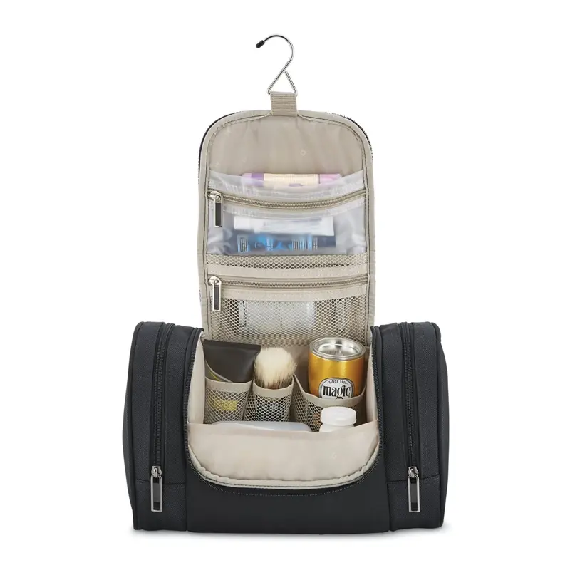 Black/Gunmetal NuRoad Hanging Travel Kit Toiletry & Cosmetic Kits | 6921-ZIQCM - SAMSONITE OUTLET