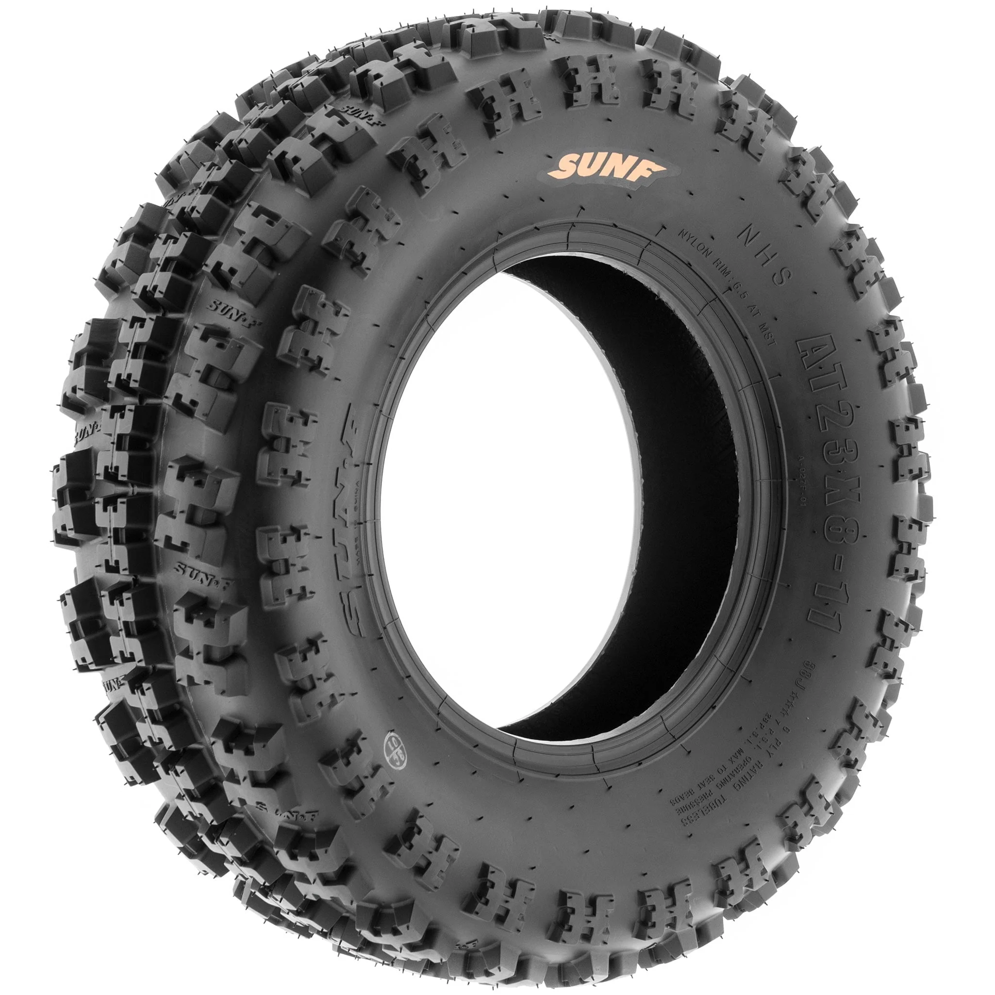 Sunf All-Terrain ATV UTV Tires 22x7 - 10 & 20x10 - 9 6 PR A027 (Complete Full Set of 4)