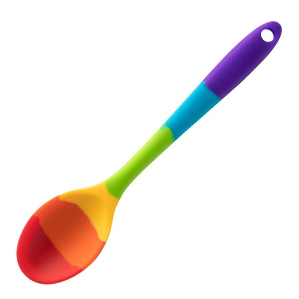 Øse silikon 21 cm regnbuefarget