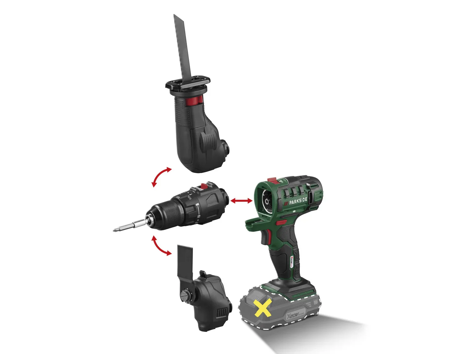 PARKSIDE Appareil combin sans fil PKGA 20-Li C2, 20 V