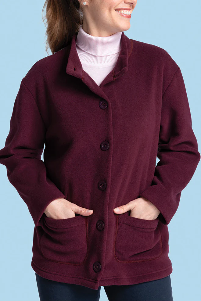 Veste polaire femme violet prune