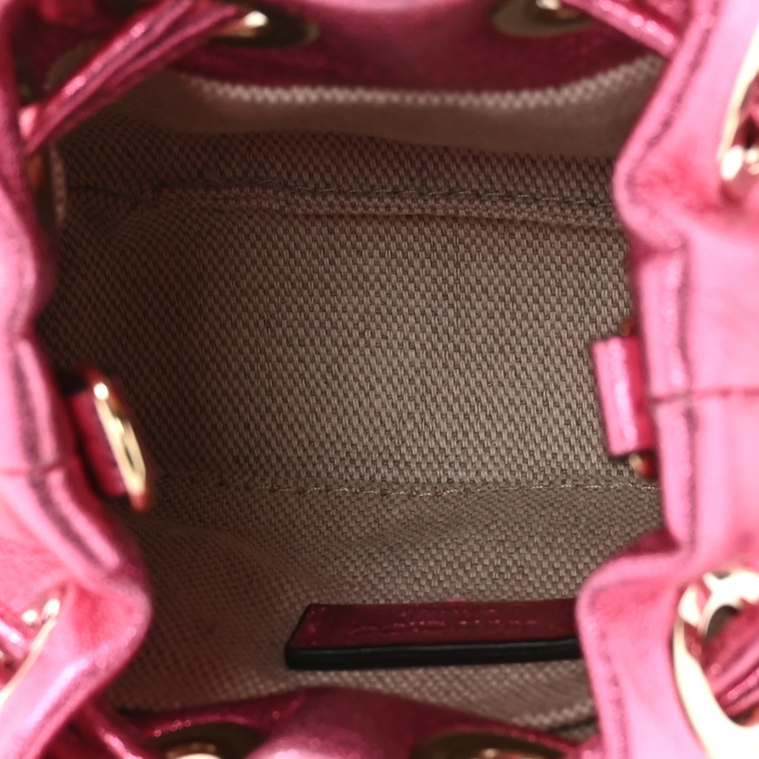 Metallic Nappa Mini Marcheline Shoulder Bag Peony