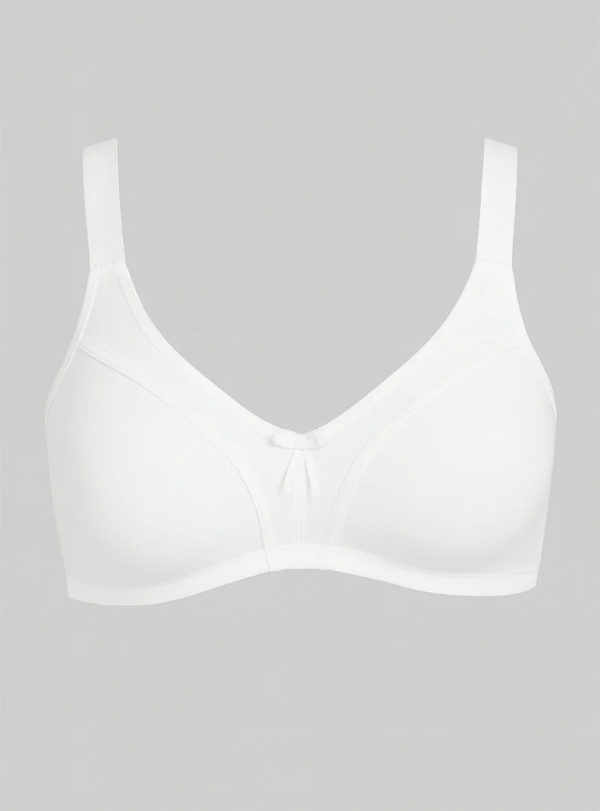 Soutien-gorge sans armatures en coton blanc