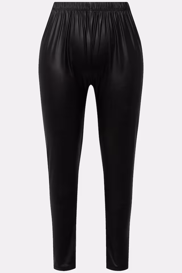 Leather-look leggings in tight fit and soft imitation leather