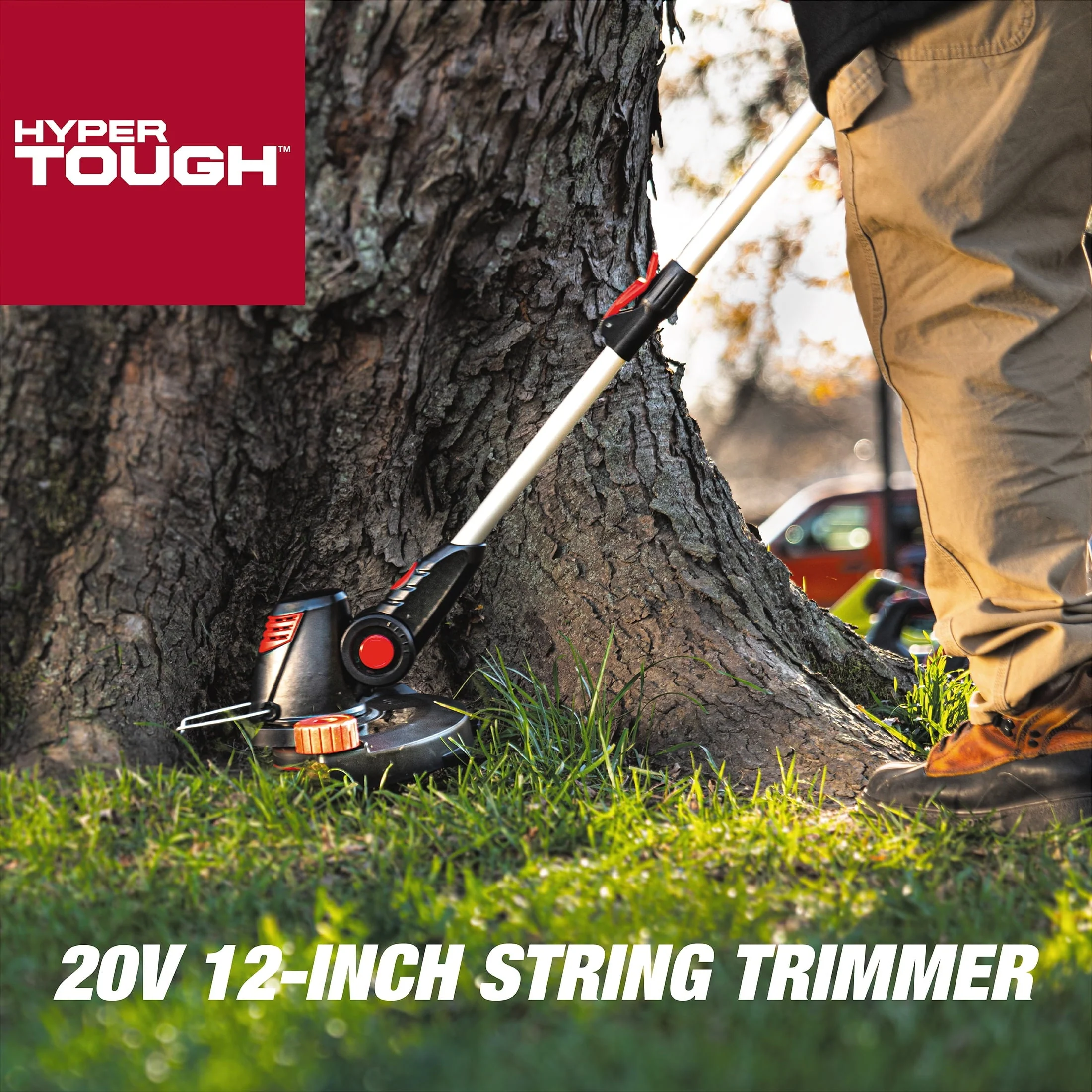 Hyper Tough 20V Max Cordless 12-inch String Trimmer, HT21-401-003-02(Black)
