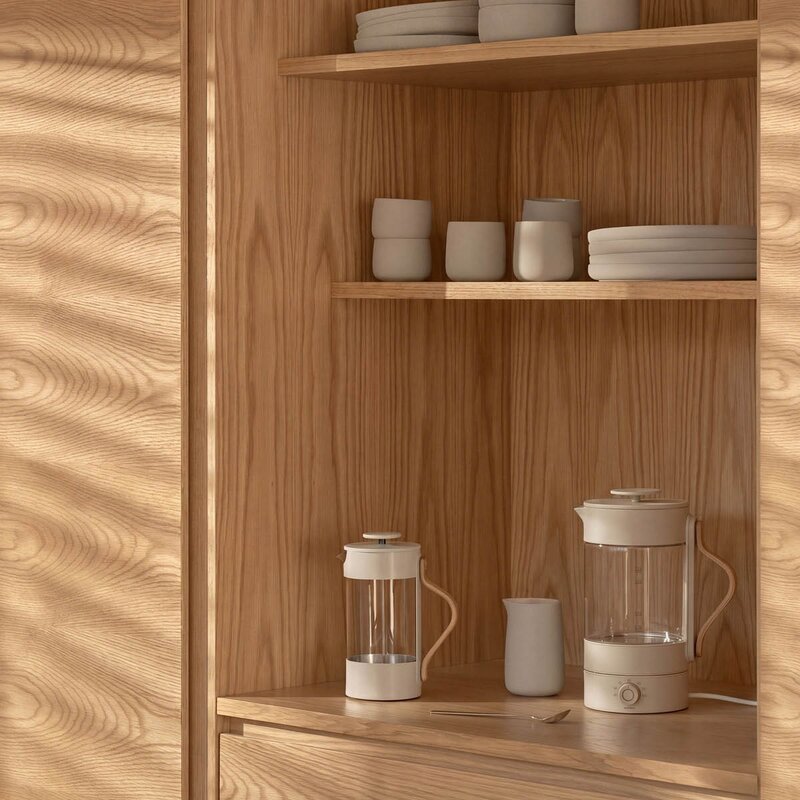 Emma vannkoker 1,2L clear/sand
