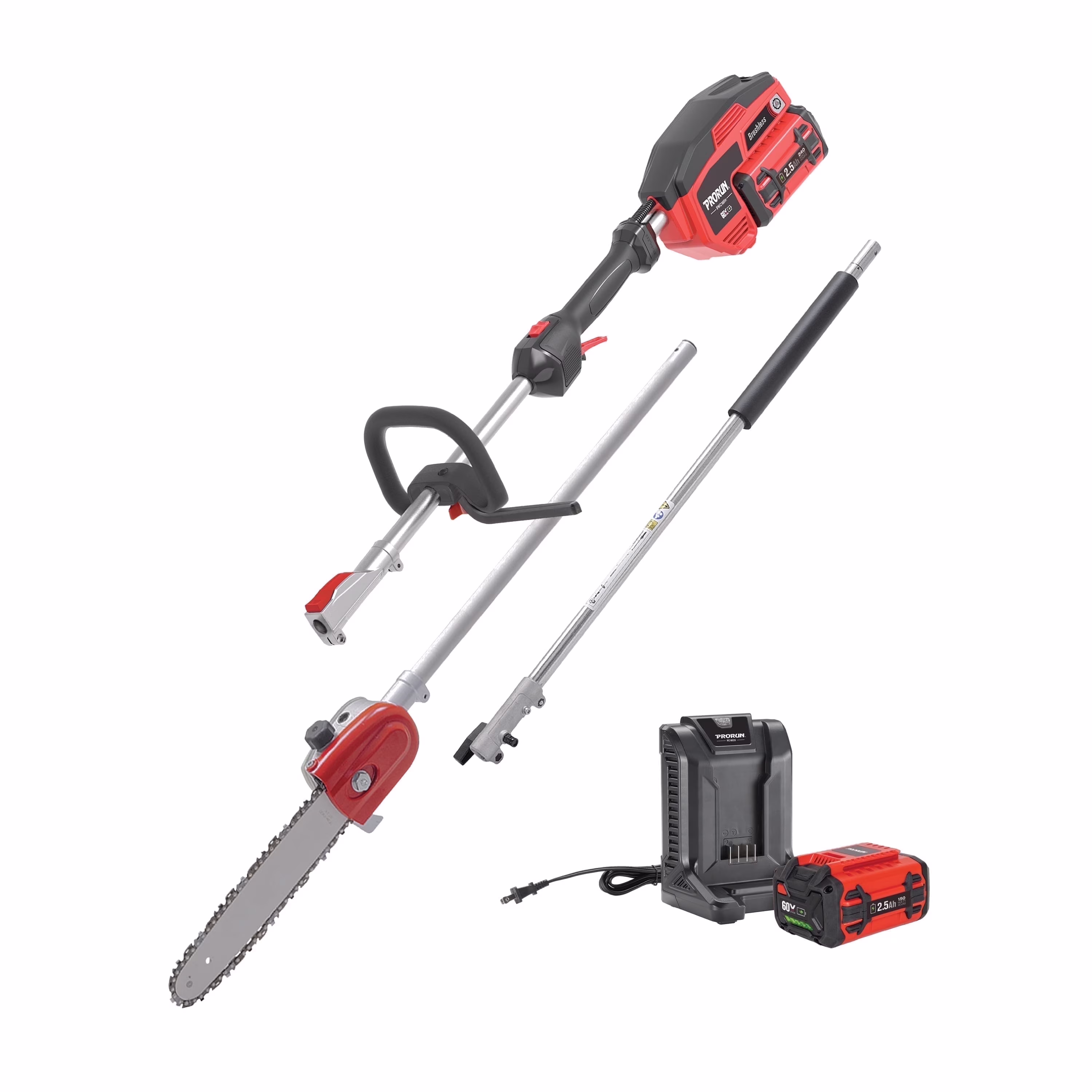 60V Extendable Pole Saw, 10 in Blade, 60V Battery