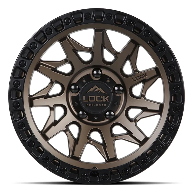 4 x Lock Offroad Lunatic Matte Bronze Wheels 5x127 18x9 +1et Truck Suv Rims
