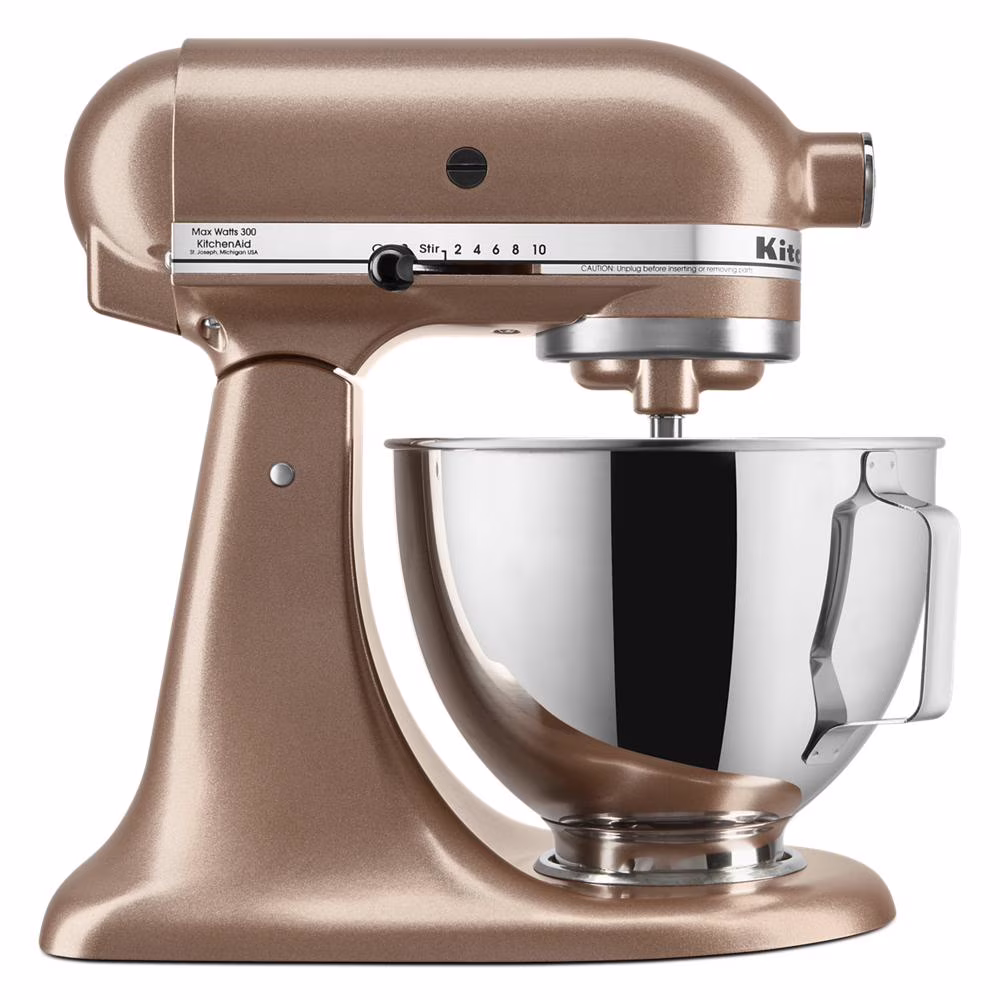 Deluxe Series 4.5 Quart Tilt-Head Stand Mixer with Stainless Bowl, Contour Silver, KSM97CU(Contour Silver) - Image 7