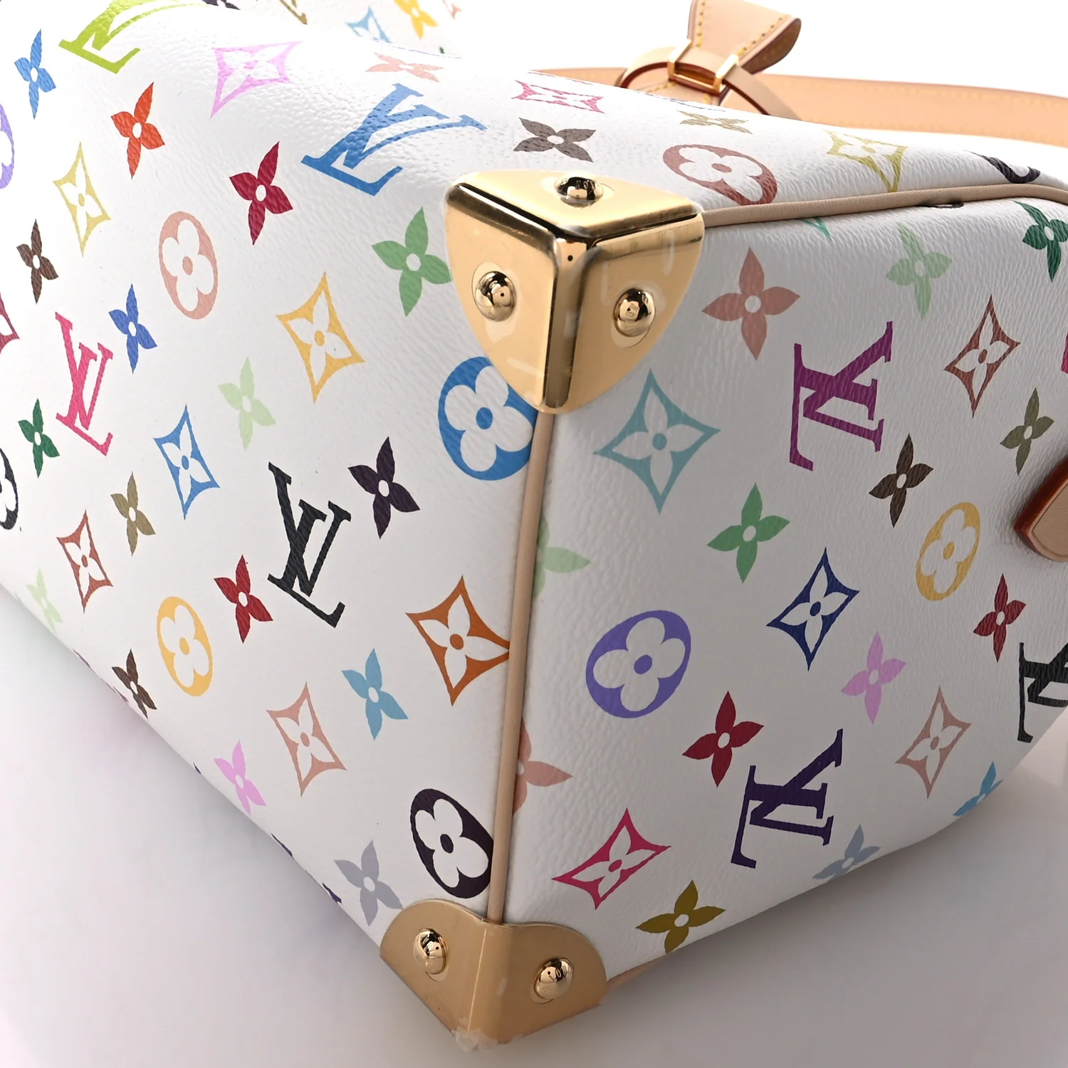LV X TM Monogram Multicolor Speedy Bandouliere 25 White