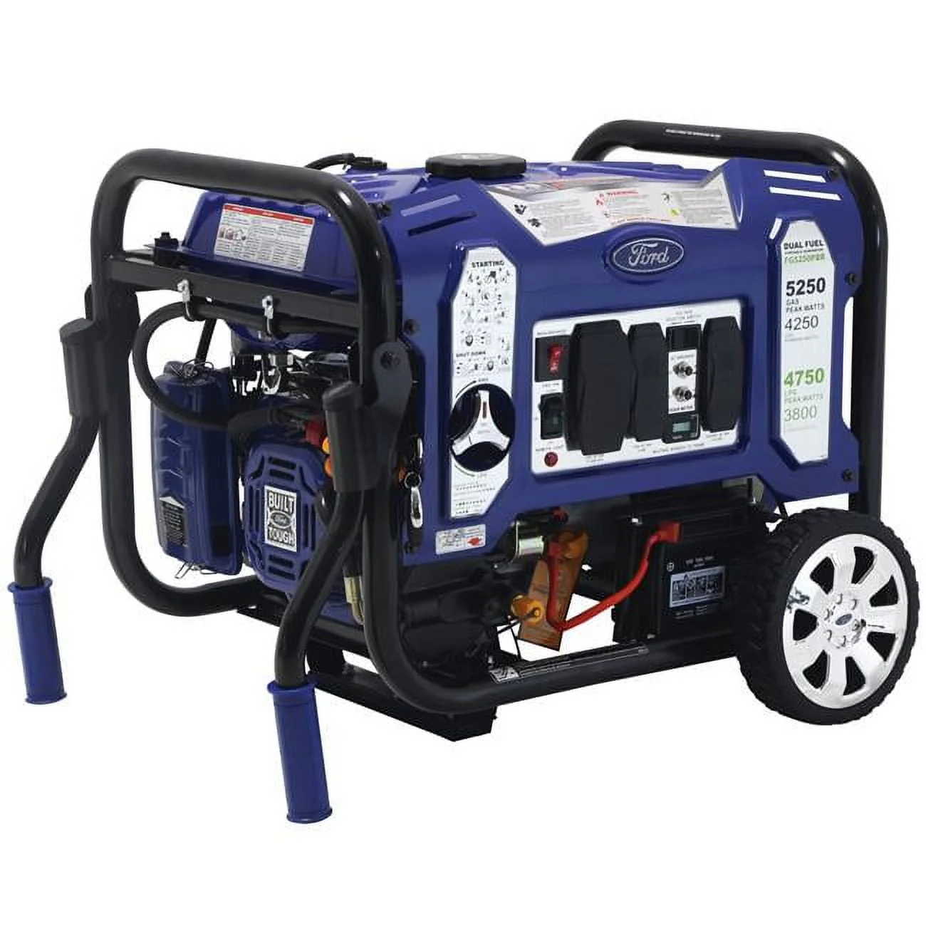 Ford 5, 250 - Watt Dual Fuel Portable Generator with Wireless Remote Start