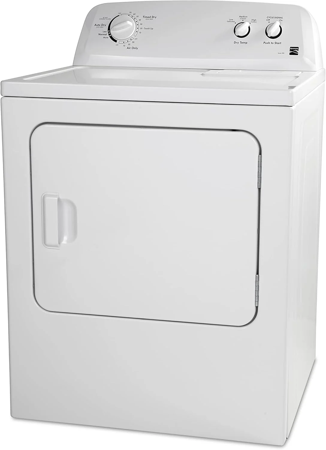 29′′ Front Load Electric Dryer with Wrinkle Guard and 7.0 Cubic Ft. Total Capacity. White